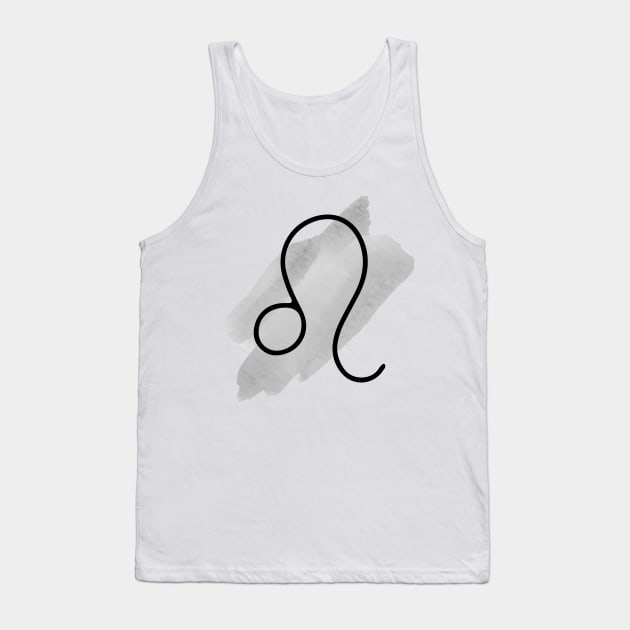 LEO July 22 - August 22 THE LION, Zodiac Symbols Horoscope And Astrology Line Signs Tank Top by Modern Art